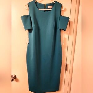NWT‎ Calvin Klein Turquoise Scuba Dress